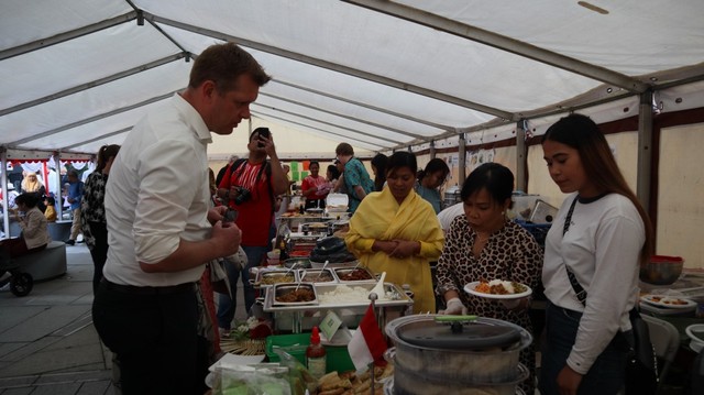 Berbagai kuliner Indonesia juga disuguhkan di Horsens (Dok. KBRI Kopenhagen)