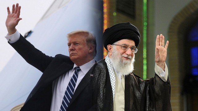 Presiden Amerika Serikat, Donald Trump dan Presiden Iran, Ayatulloh Ali Khamenei. Foto: Reuters, AFP