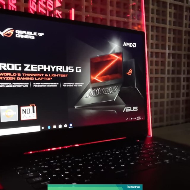 Laptop gaming Asus ROG Zephyrus G GA502. Foto: Bianda Ludwianto/kumparan