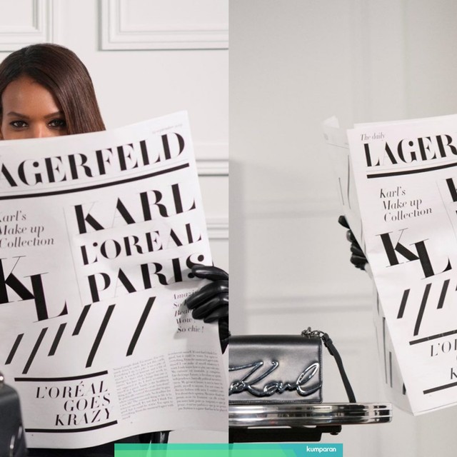 Kolaborasi Karl Lagerfeld dan L'Oreal Paris. Foto: dok. @lorealmakeup/ Instagram