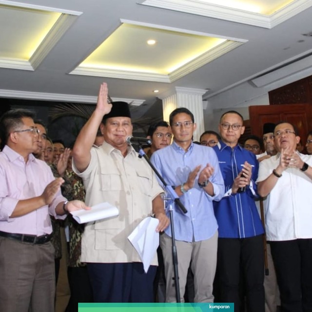 Prabowo Subianto dan Sandiaga Uno di Kertanegara