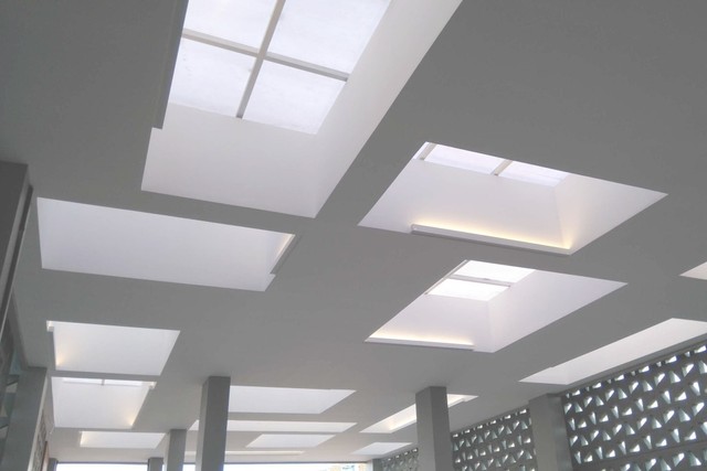 Skylight Persegi di Musala Nurul Islam di Depok karya PSA Studio, via: arsitag.com