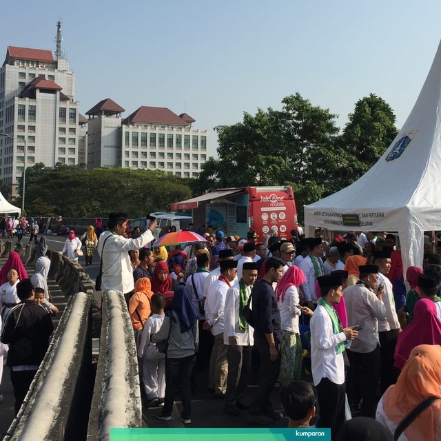 Suasana keramaian Halalbihalal Antasari Sky Spot. Foto: Ajo Darisman/kumparan