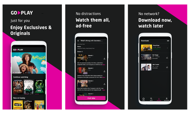 Aplikasi streaming film GO-PLAY versi beta Foto: Google Play Store