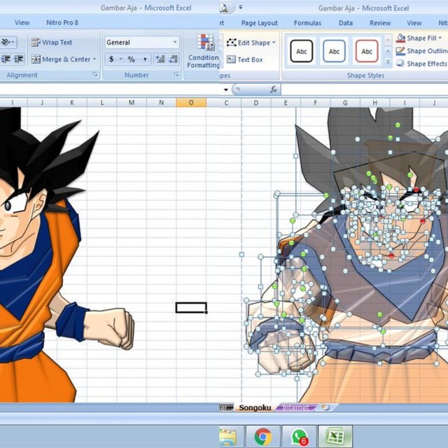 Karakter Goku dalam anime 'Dragon Ball'. (Foto: Twitter @harlanpradana)