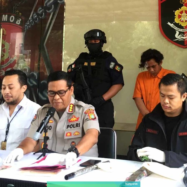 Kabid Humas Polda Metro Jaya, Kombes Pol Argo Yuwono saat rilis kasus pencurian dan kekerasan di Mapolda Metro Jaya. Foto: Raga Imam/kumparan