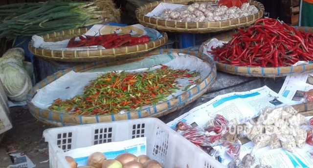Sayuran di Pasar Gudang, Kota Sukabumi. | Sumber Foto:Nupajar.