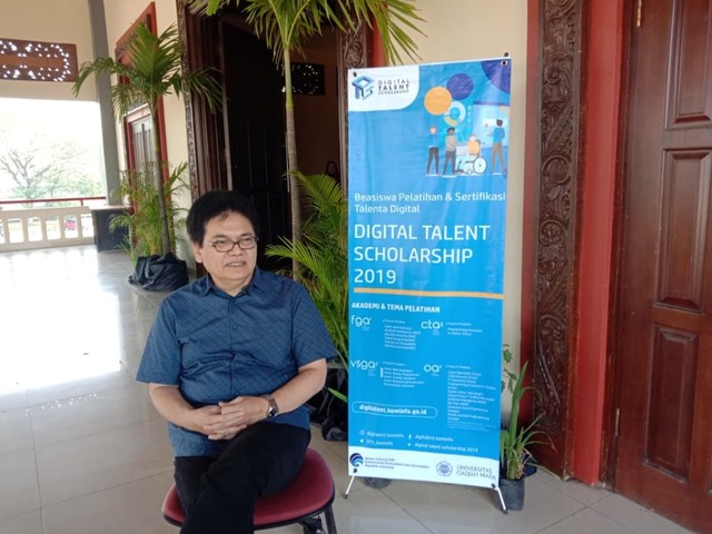 Direktur Jenderal Penyelenggaraan Pos dan Informatika (PPI) Kementerian Komunkasi dan Informatika,  Ahmad M. Ramli, usai beri pelatihan Digital Talent Scholarship (DTS) di Yogyakarta, Rabu (3/7/2019). Foto: erl.