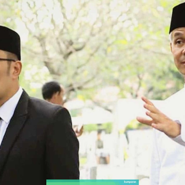 Gubernur Jawa Tengah Ganjar Pranowo (kanan) dan Gubernur Jawa Barat Ridwan Kamil. Foto: Instagram @ridwankamil