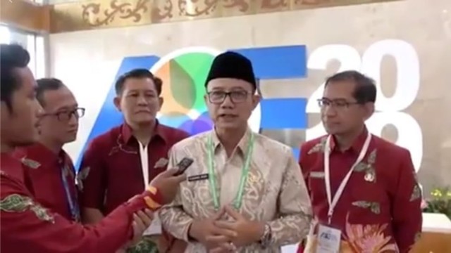 Bupati Ngawi, Ir. Budi Sulistyono dalam acara Apkasi Otonomi Expo 2019 di Jakarta Convention Center. Foto : Istimewa
