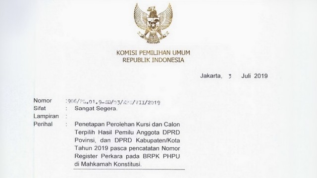 KPU Bojonegoro Tunda Rapat Pleno Penetapan Perolehan Kursi Pemilu 2019