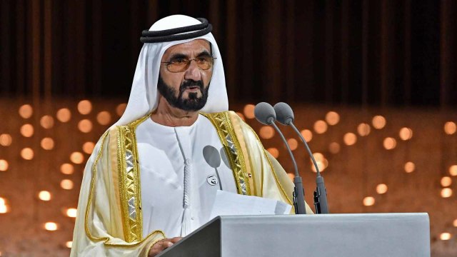 Perdana Menteri dan Wakil Presiden Uni Emirat Arab dan penguasa Dubai Sheikh Mohammed bin Rashid al-Maktoum. Foto: Vincenzo PINTO/AFP