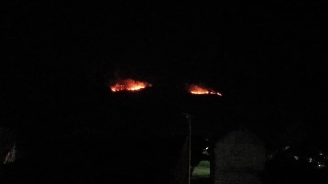 Kebakaran dellapan hektar hutan di Aceh besar. Foto: Dok. Istimewa