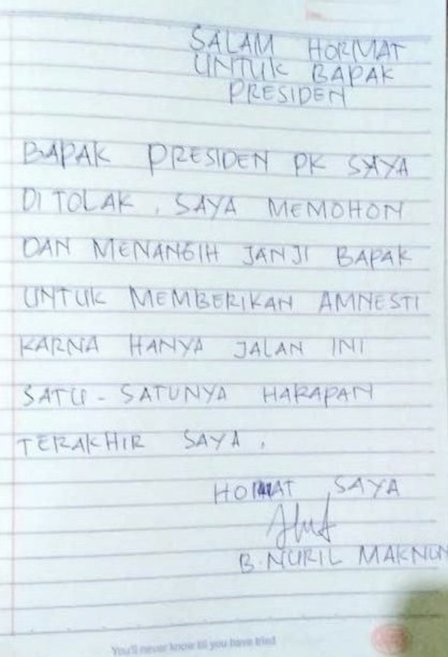 Surat terbuka Baiq Nuril untuk Presiden Jokowi (NOT COVER)