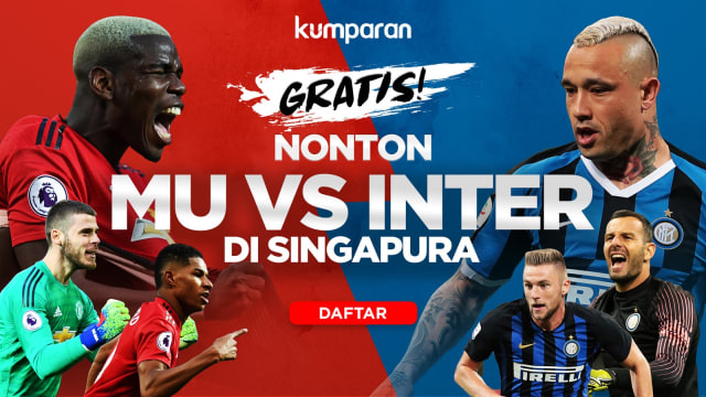 Siapa mau nonton MU vs Inter gratis di Singapura? Foto: (ist.)