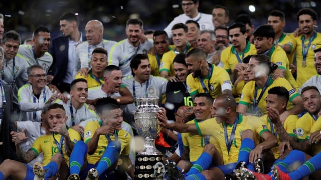 Timnas Brasil, juara Copa America 2019. (Foto: REUTERS)