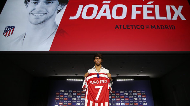 Joao Felix diperkenalkan dengan nomor punggung 7. Foto: Dok. Atletico Madrid
