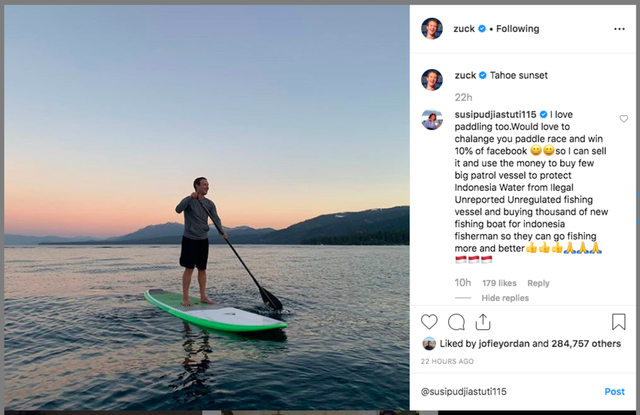 Wawancara Menteri Susi Soal Tantangan Main Paddling ke Mark Zuckerberg (401445)