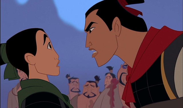 Mulan dan Li Shang di film animasi 'Mulan' (1998)