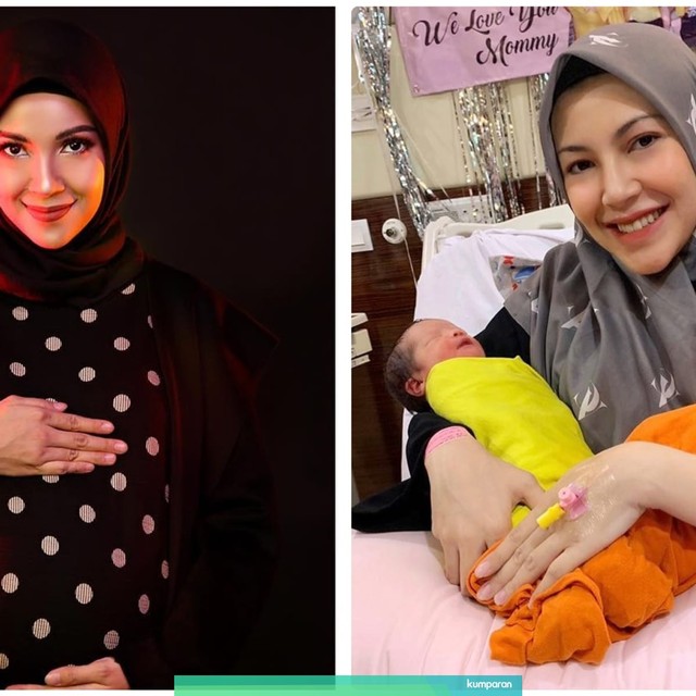 Potret Ratna Galih dari hamil hingga melahirkan anak kembar. Foto: Instagram @ratnagalih