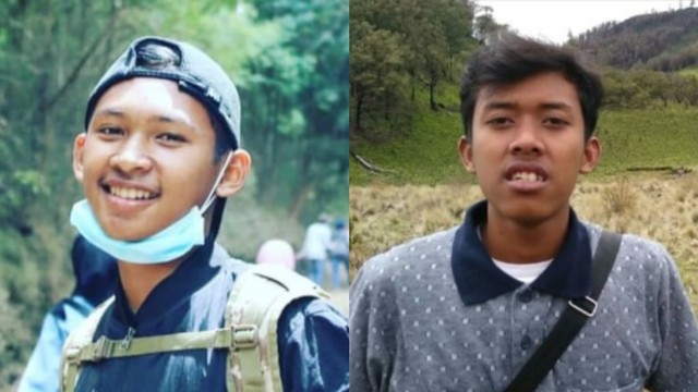 Thoriq Rizky Maulidan dan Alvi Kurniawan. Foto: Instagram @mbahmijan dan Dok. BPBD Jawa Tengah