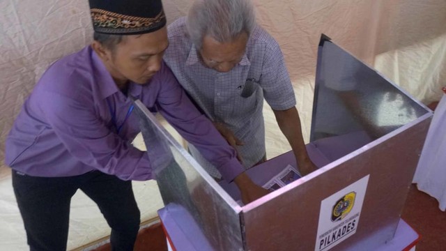 Ilustrasi simulasi Pemilihan Kepala Desa (Pilkades) se-Kabupaten Klaten. Foto: Dok. Istimewa