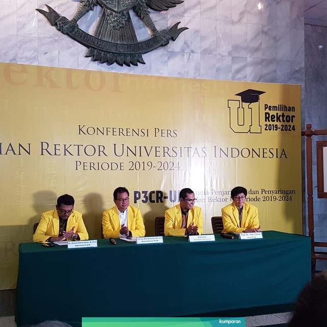 Konferensi Pers Pendaftaran Calon Rektor Universitas Indonesia (UI) 2019-2024,  Rabu (10/7). Foto: Efira Tamara Thenu/kumparan