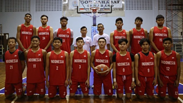 Timnas Basket Putra Indonesia untuk ASEAN School Games 2019. Foto: Aditia Rizki Nugraha/kumparan