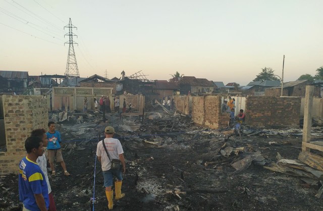 107 rumah di Kecamatan Kertapati, Palembang, ludes terbakar (Dok. istimewa)