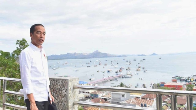 Presiden Joko Widodo saat meninjau Bukit Waringin dan Kawasan Terpadu Marina di Labuan Bajo, NTT. Foto: Dok. Rusman - Biro Pers Sekretariat Presiden