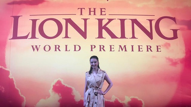 Raline Shah menghadiri premiere dunia 'The Lion King' di Amerika Serikat. Foto: Disney Indonesia