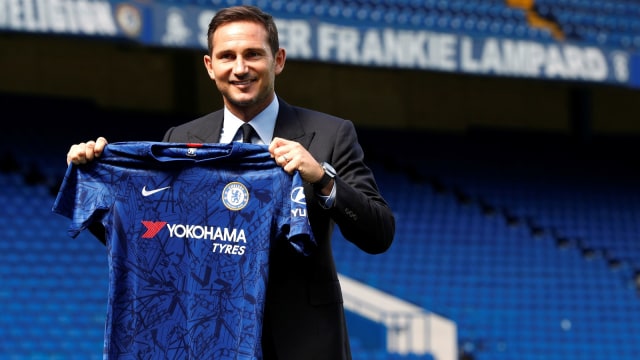 Lampard ketika diumumkan sebagai pelatih Chelsea. Foto: John Sibley/Reuters