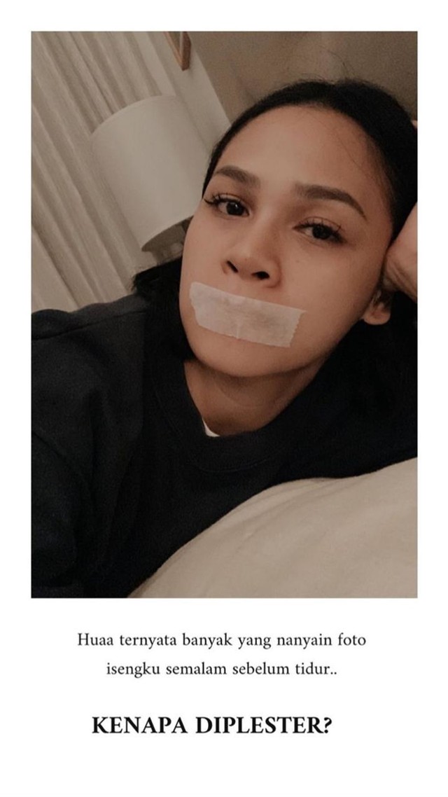 Tidur plester ala Andien Aisyah (NOT COVER)