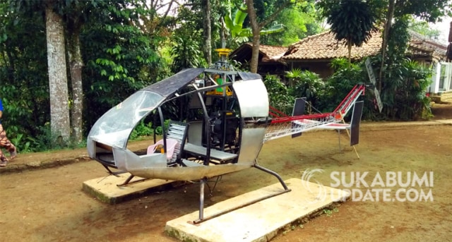 Gardes JN 77 GM, helikopter karya Jujun Junaedi, warga Kampung Cibubuay, Desa Darmareja, Kecamatan Nagrak, Kabupaten Sukabumi. | Sumber Foto: CRP 3