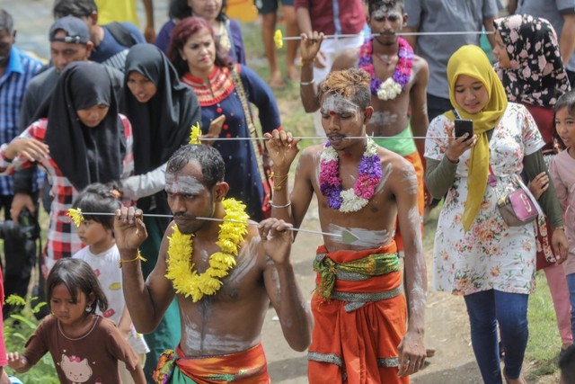 Upacara Taipusam oleh para keturunan Hindu Tamil di Banda Aceh. Foto: Suparta/acehkini 
