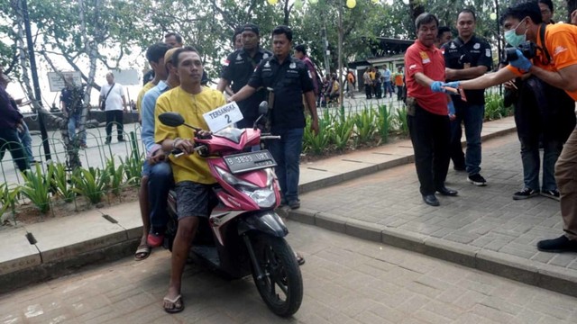 Rekonstruksi kasus pembunuhan Hilarius di Ancol