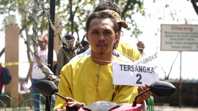 Rekonstruksi kasus pembunuhan Hilarius di Ancol