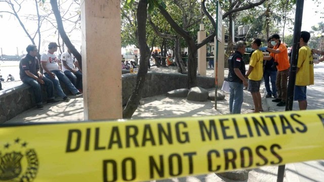 Rekonstruksi kasus pembunuhan Hilarius di Ancol