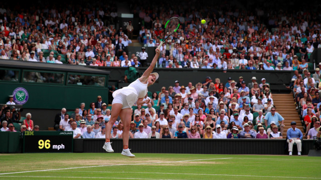 Simona Halep di laga semifinal melawan Elina Svitolina. Foto: REUTERS/Andrew Couldridge
