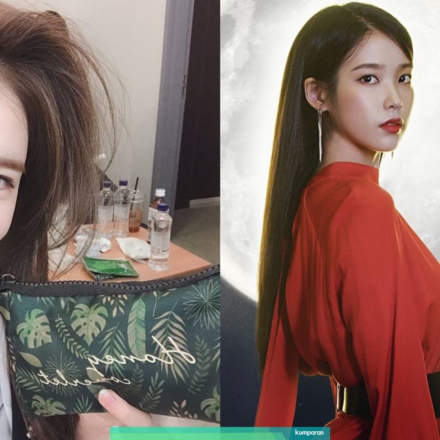 Dari kiri: Yoo In Na, dan IU. Foto: Instagram/@yoo__inna @dlwlrma