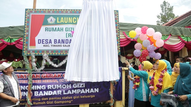 Peluncuran 'Rumoh Gizi Gampong' di Bener Meriah, Aceh. Foto: Humas Aceh