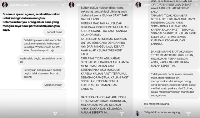 Instagram Story Salmafina Sunan