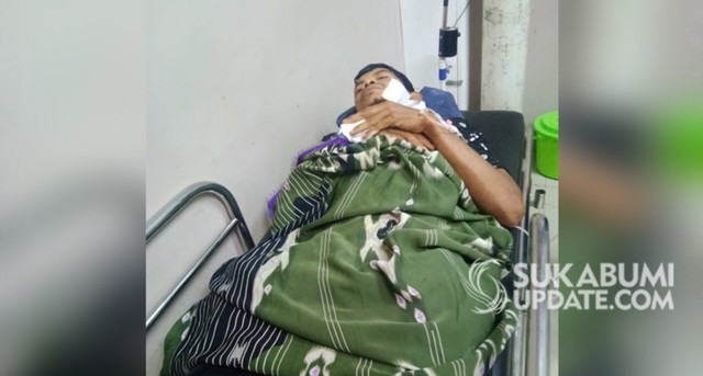 Korban usai mendapatkan penanganan medis di RSUD Sekarwangi Cibadak. (Sumber Foto: Istimewa)