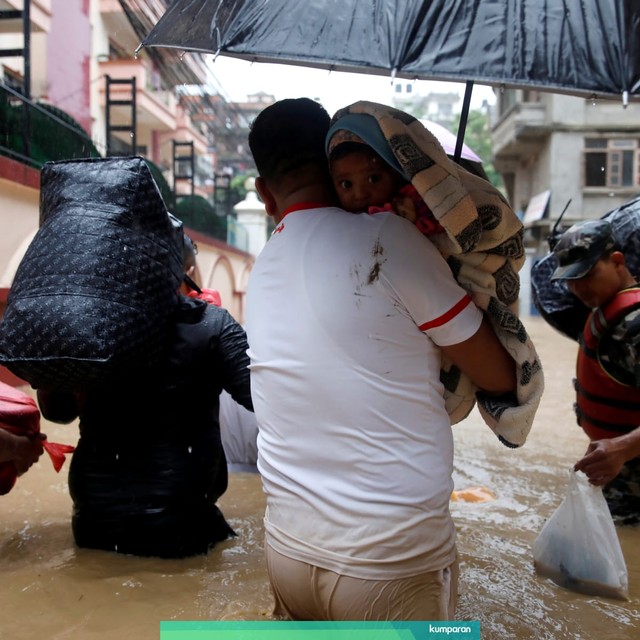 Banjir bandang di Kathmandu, Nepal Foto: Navesh Chitrakar/Reuters