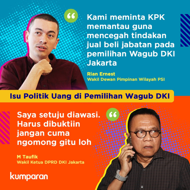 Isu Politik Uang di Pemilihan Wagub DKI Foto: Nunki/kumparan