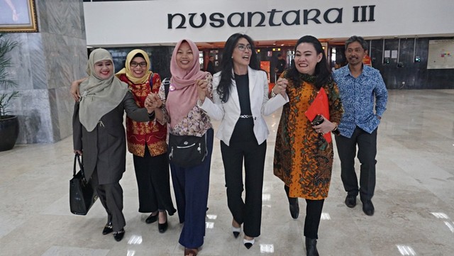 Baiq Nuril di Badan Musyawarah DPR RI