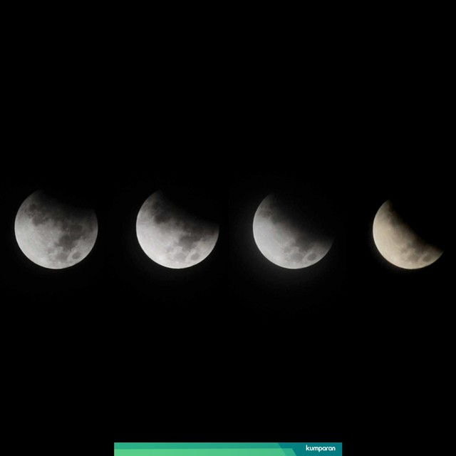 gerhana bulan parsial terlihat di Kota Padang