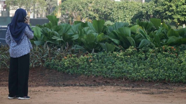 Lokasi getah-getih kesenian bambu di Bundaran HI
