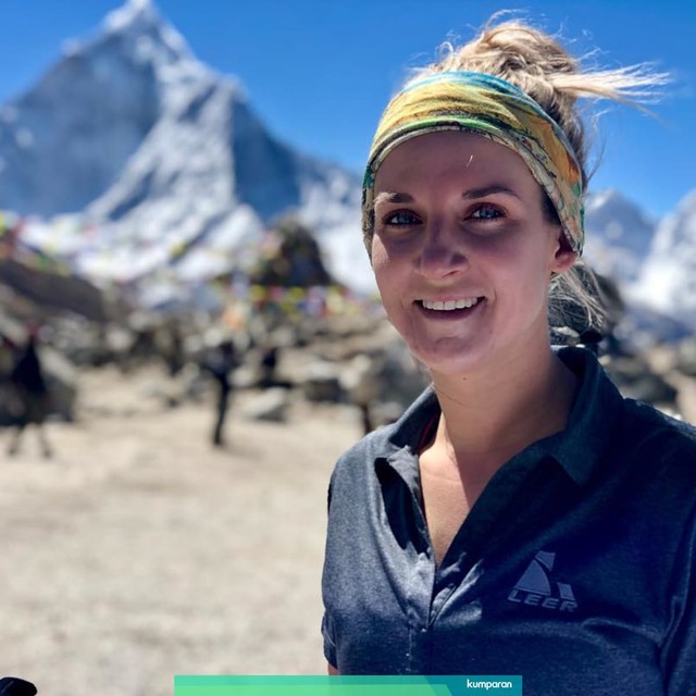Kirstie Ennis, pendaki Gunung Everest dengan kaki palsu. Foto: Instagram @kirstie_ennis