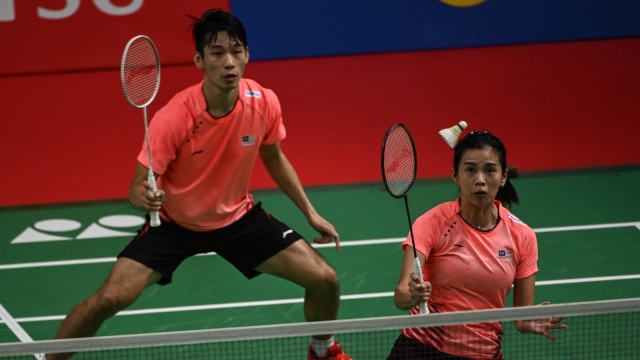 Ganda campuran Malaysia, Chan Peng Soon/Goh Liu Ying, di Indonesia Masters. Foto: AFP/Bay Ismoyo